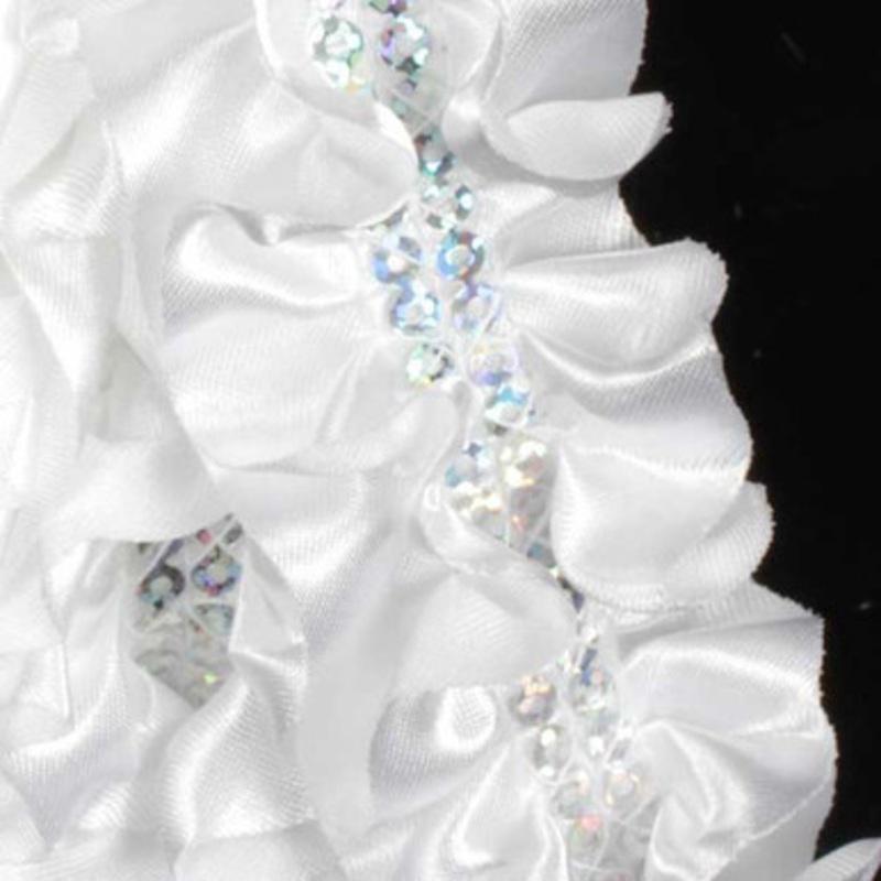 White Woven Edge Craft Ruffles Ribbon 1.5 x 20 Yards
