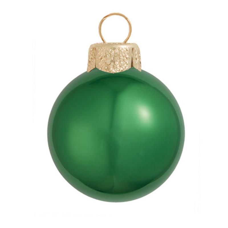 Whitehurst 28ct Green Pearl Glass Christmas Ball Ornaments 2 (50mm) 27962