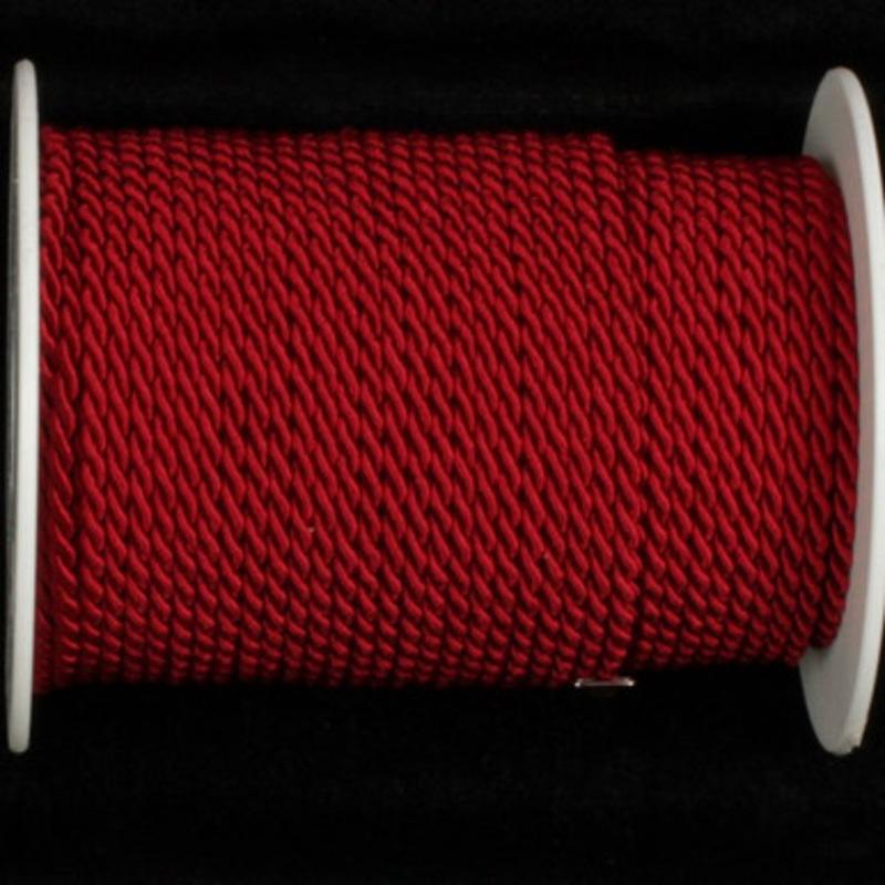Wine Red Braided Cording Craft Ribbon 0.2 x 55 Yards
