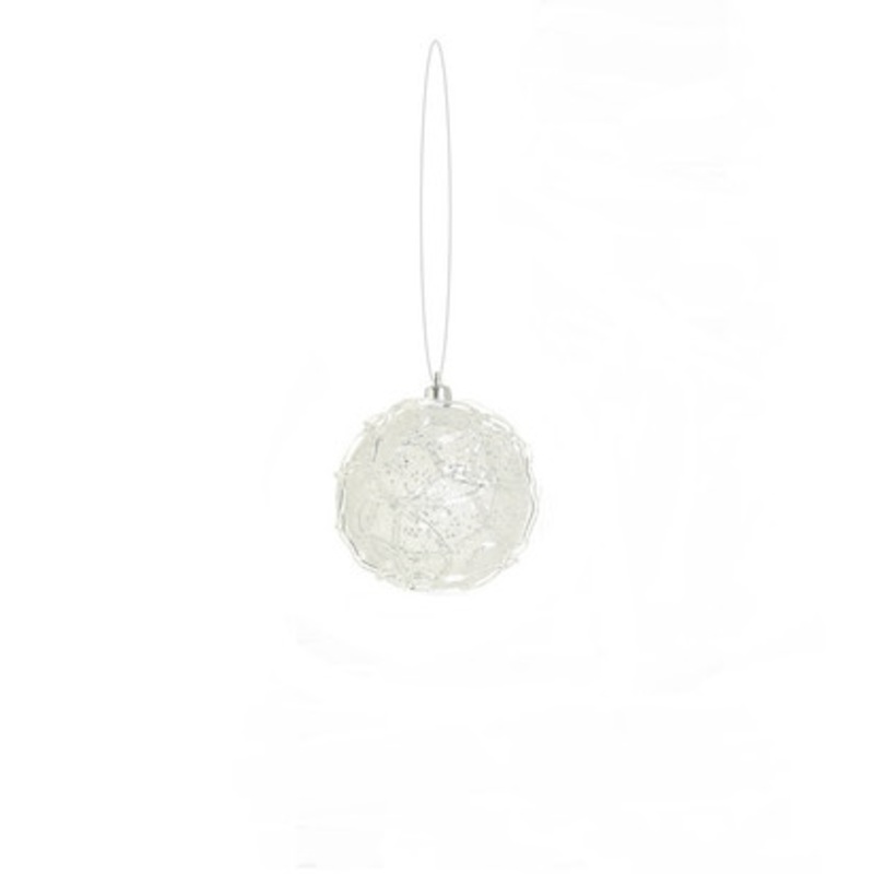 Winter Clear Shatterproof Christmas Ball Ornament 3.25 (80mm)