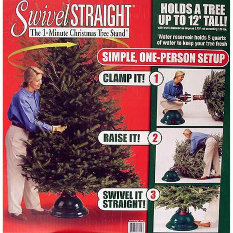 Swivel Straight 1-Minute Christmas Tree Stand  For Trees Up To 12