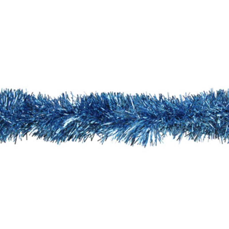 Traditional Shiny Foil Tinsel Commercial Christmas Garland 50 x 3 Sky Blue Unlit