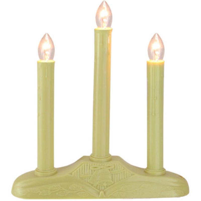 Triple Light Candolier with Bell Base Christmas Candle Lamp 9.5