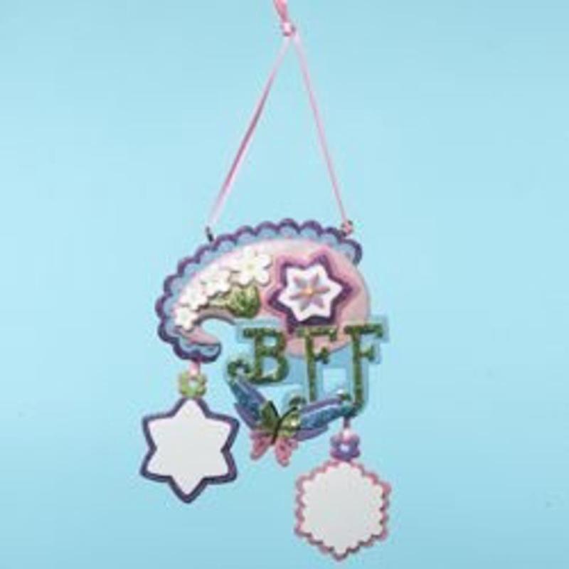 Tween Christmas BFF Floral & Butterfly Ornament toalize 4.5