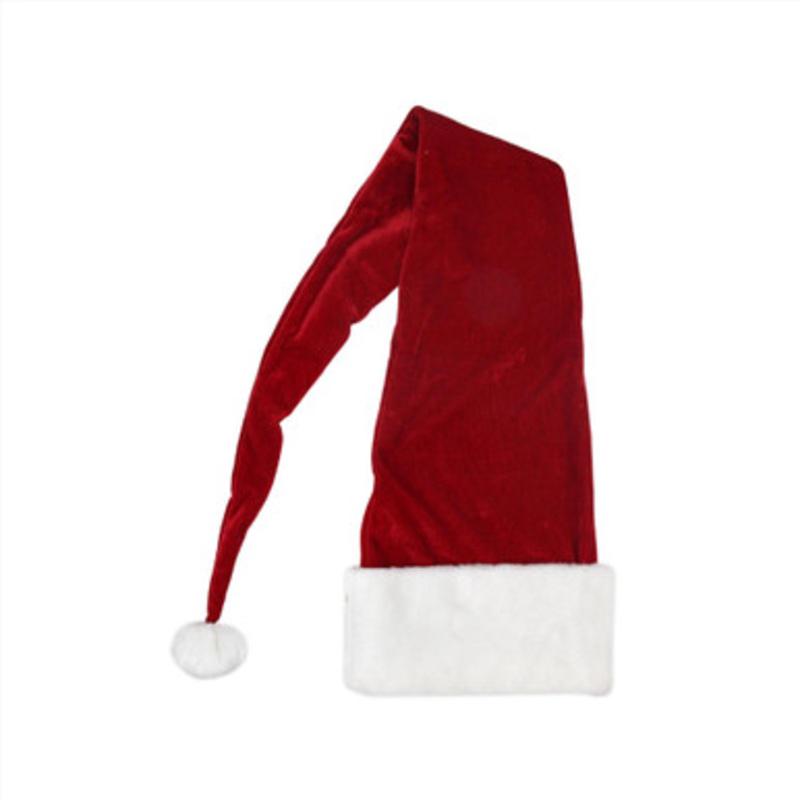 Unisex Adult Christmas Long Santa Hat  One Size   Red and White