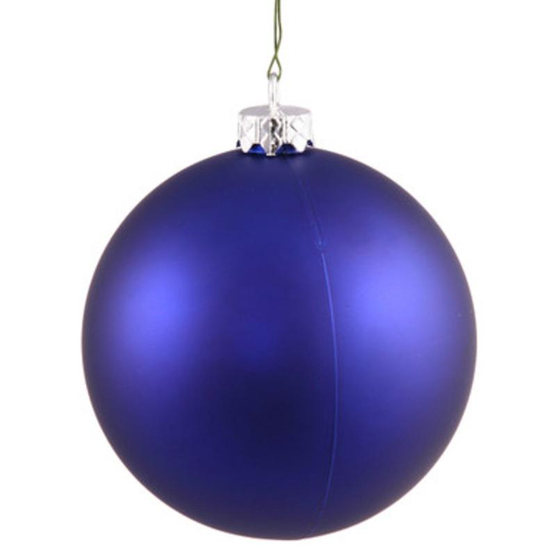 Vickerman Matte Blue Shatterproof Christmas Ball Ornament 10 (250mm)