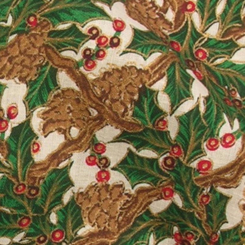 White and Green Evergreen Wire Edged Craft Ribbon 4 x 40 Yards