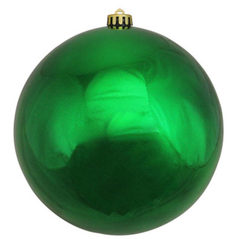 Shiny Shatterproof Commercial Christmas Ball Ornament  8 (200mm)   Xmas Green