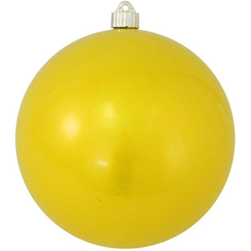 Shiny Sunshine Yellow Shatterproof Christmas Ball Ornament 8 (200mm)