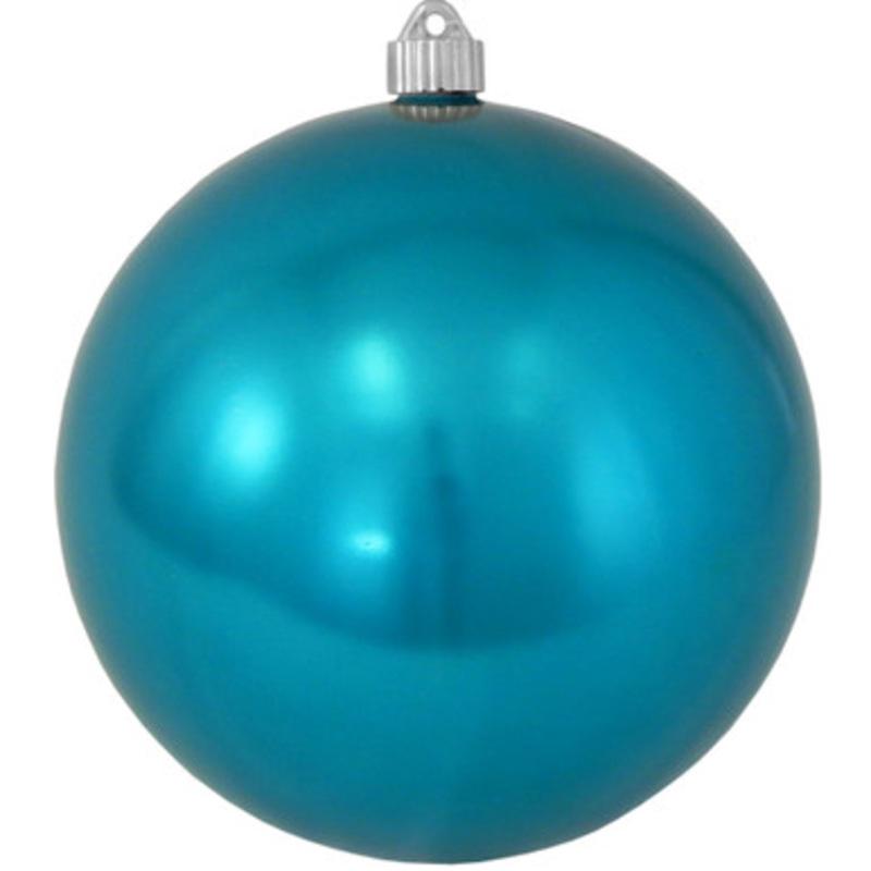 Shiny Tropical Blue Shatterproof Christmas Ball Ornament 8 (200mm)