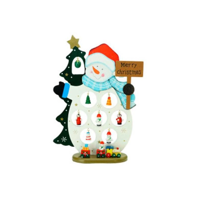 Snowman Cut-Out Ornament Holder Merry Christmas Decoration  10.25