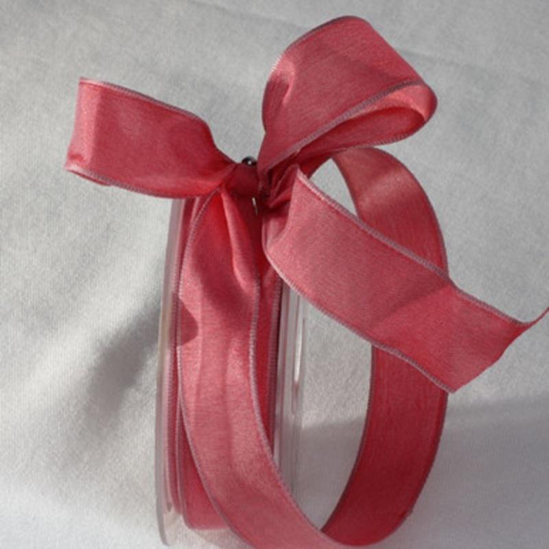 Soft Pink Solid Wired Edge Ribbon 1 x 27 Yards