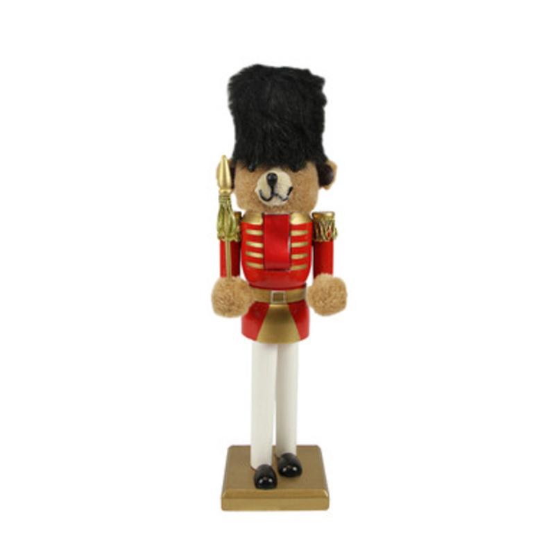 Soldier Bear Nutcracker Christmas Decoration  14  Red and Gold