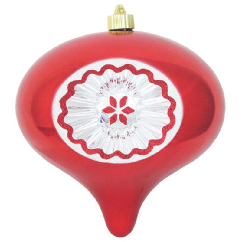 Sonic Red and White Reflector Onion Shatterproof Christmas Ornament 8 (200mm)