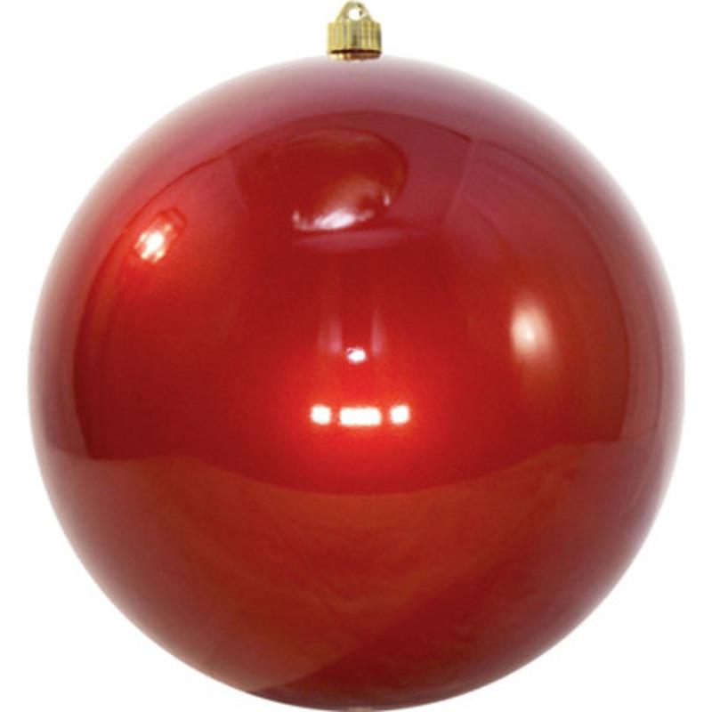 Shiny Candy Red Shatterproof Christmas Ball Ornament 12 (300mm)
