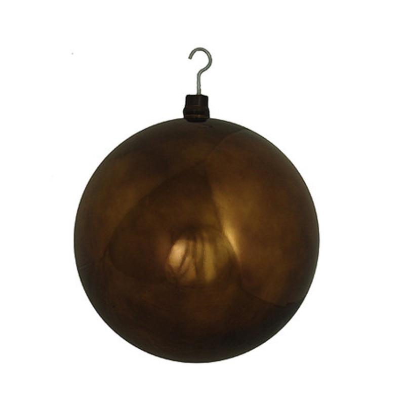 Shiny Chocolate Brown Shatterproof Christmas Ball Ornament 16 (400mm)