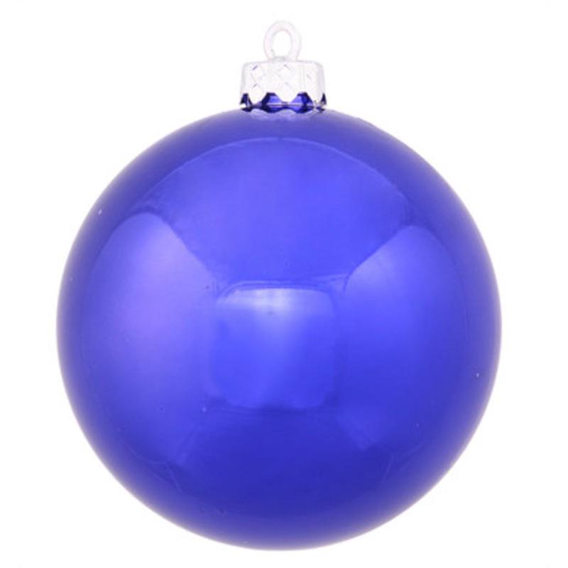 Shiny Cobalt Blue Shatterproof Christmas Ball Ornament 6 (150mm)