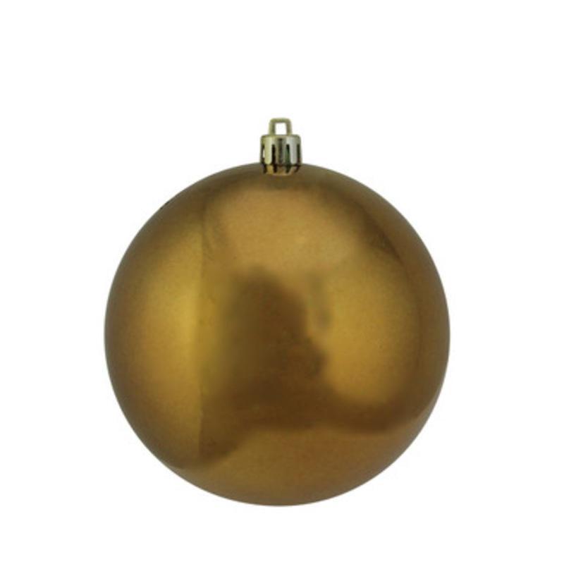 Shiny Gold UV Resistant Commercial Shatterproof Christmas Ball Ornament 4 (100mm)  31749082