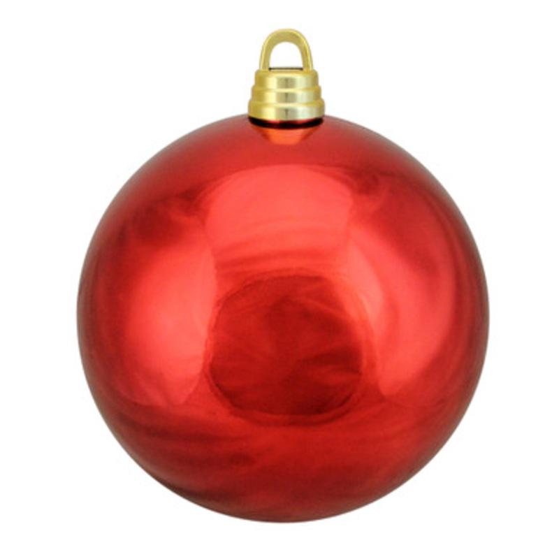 Shiny Hot Red Shatterproof Christmas Ball Ornament 12 (300mm)