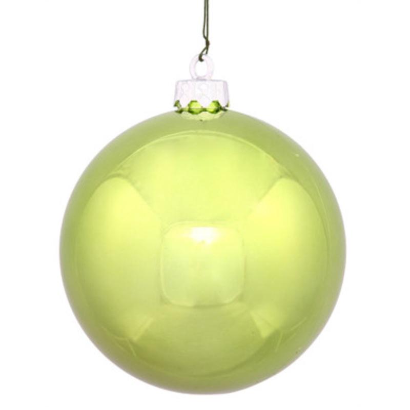 Shiny Lime Green Shatterproof Christmas Ball Ornament 8 (200mm)