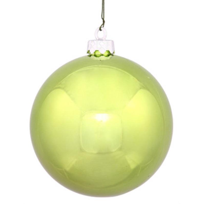 Shiny Lime Green UV Resistant Shatterproof Christmas Ball Ornament 4 (100mm)  31749489