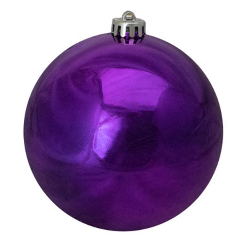 Shiny Purple Shatterproof Christmas Ball Ornament 6 (150mm)