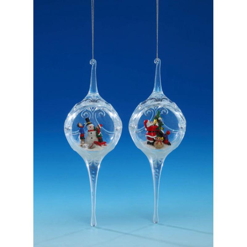 Set of 4 Santa and Snowman Egg Ornaments 8