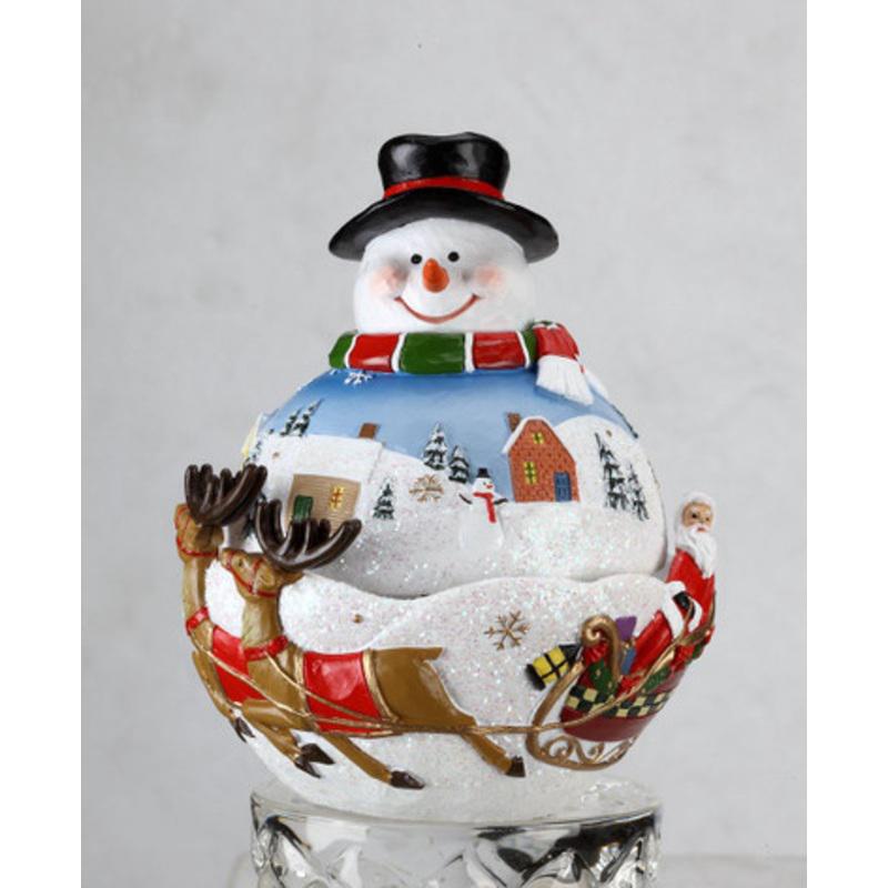 Set of 2 Vibrantly Colored Folk-Style Snowman Tabletop Decor 73.75 31002540