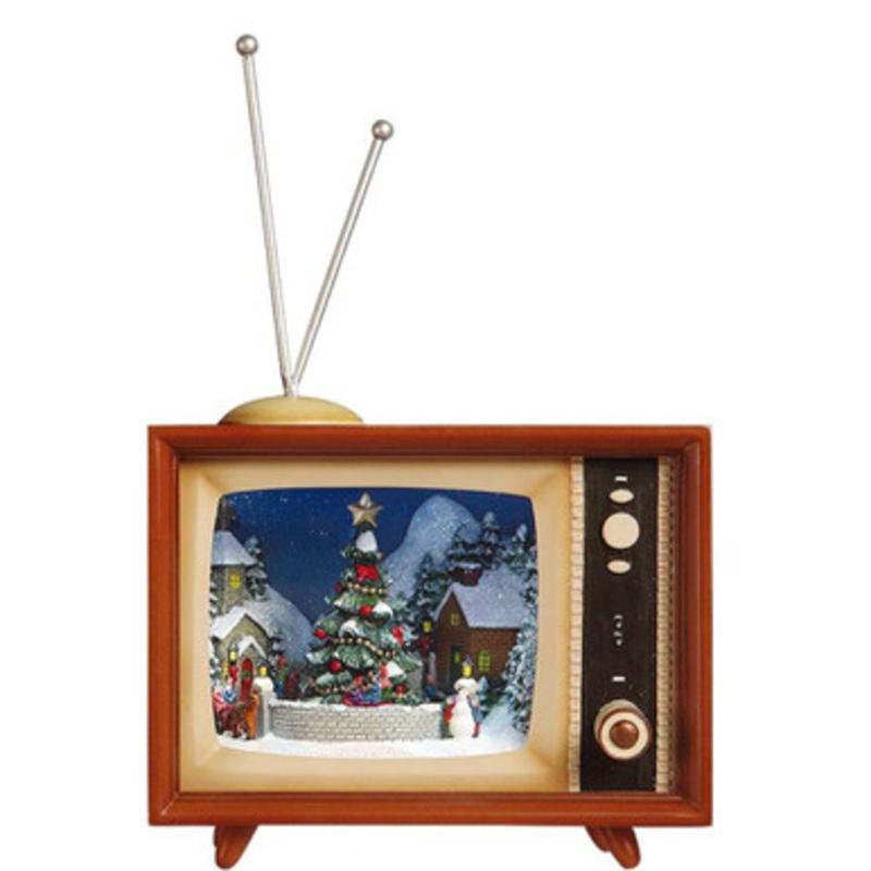 Set of 2 Brown and Beige Classic Bluetooth Christmas Tree TV 8.50
