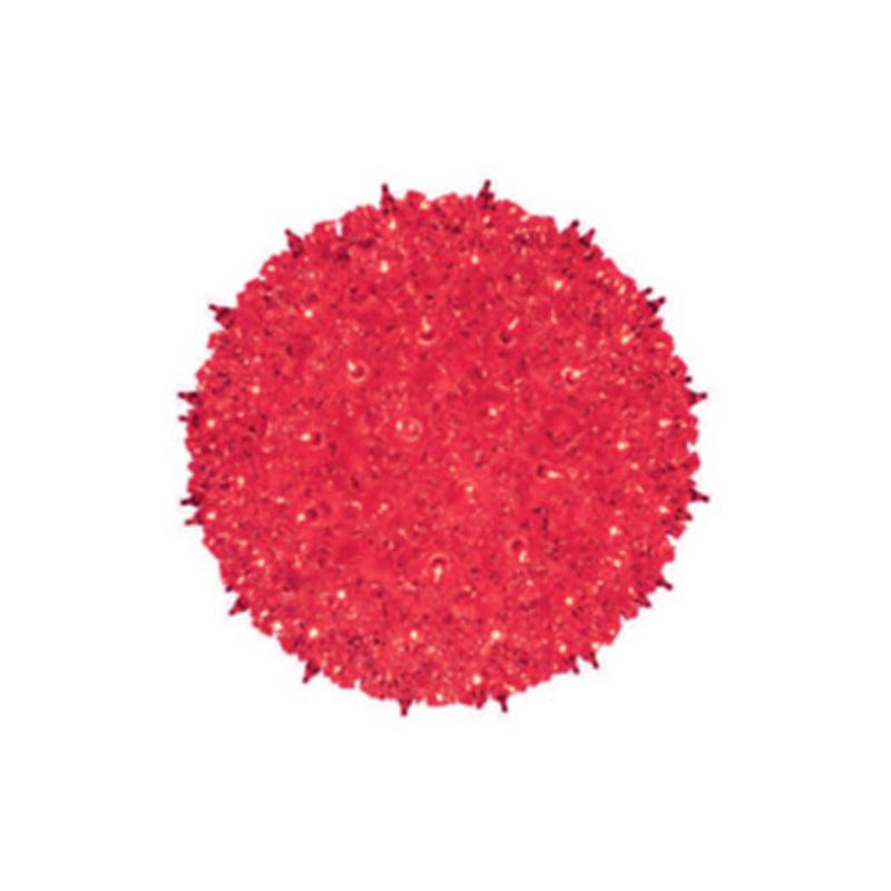 Red Lighted Hanging Starlight Sphere Outdoor Christmas Decoration 10 (250mm)