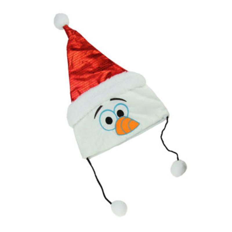 Red and White Frozen Olaf Santa Claus Unisex Child Christmas Hat Costume Accessory Medium