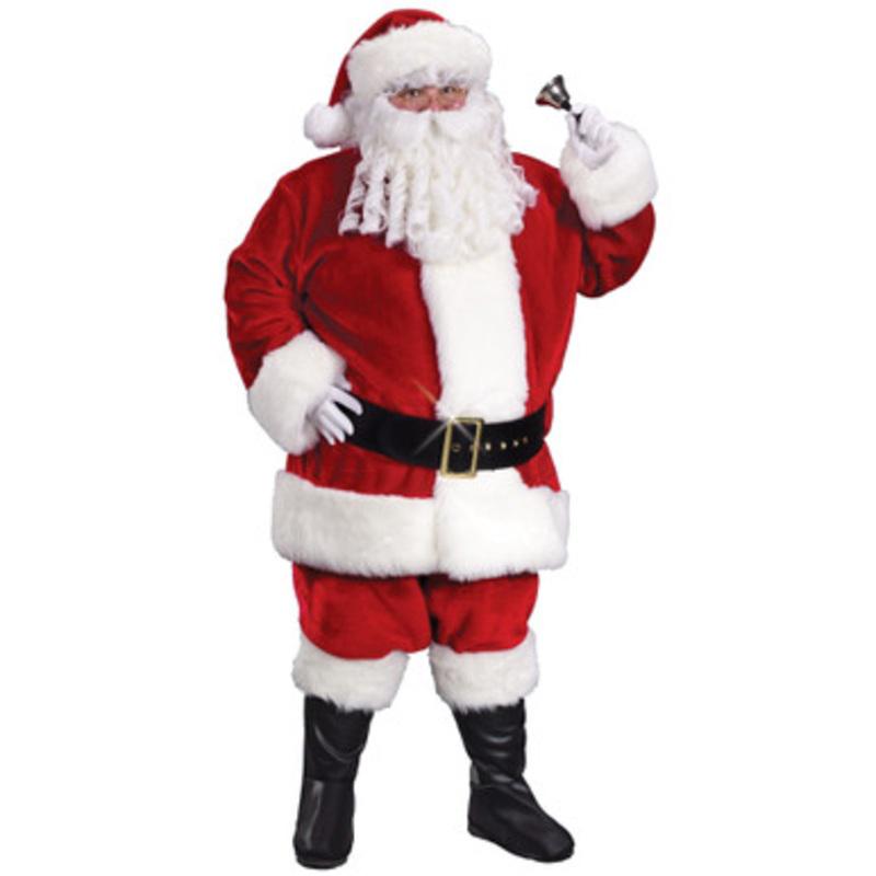 Red and White Regency Plush Santa Claus Unisex Adult Christmas Costume  XXL