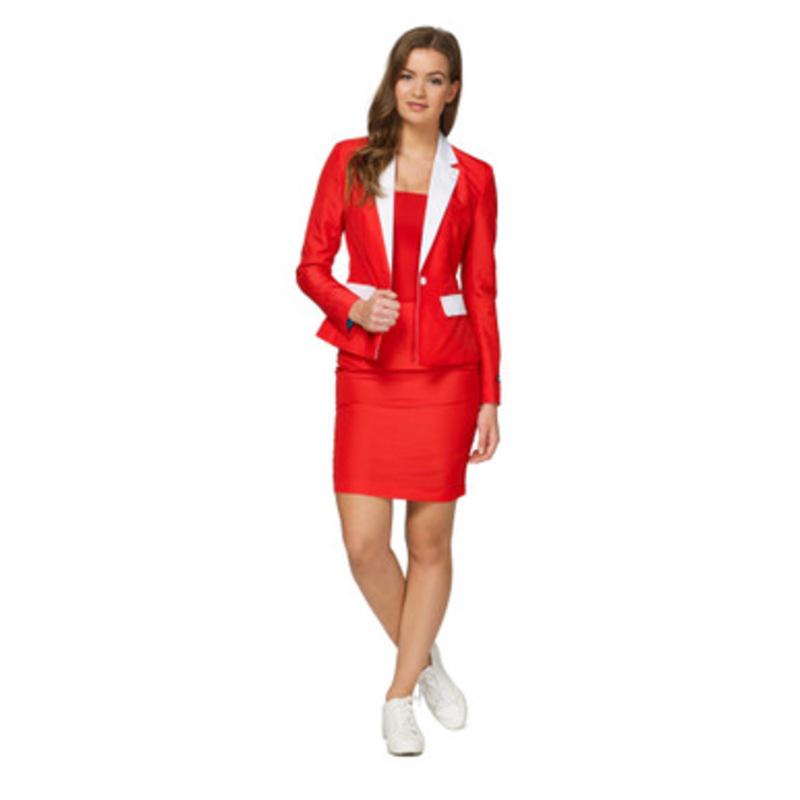 Red and White Santa Womens Adult Christmas Suit Extra-Large