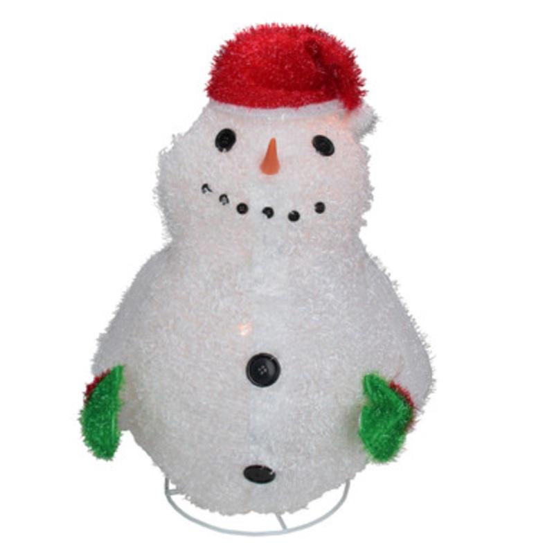Pre-Lit Snowman Outdoor Christmas Decoration  24  Clear Lights