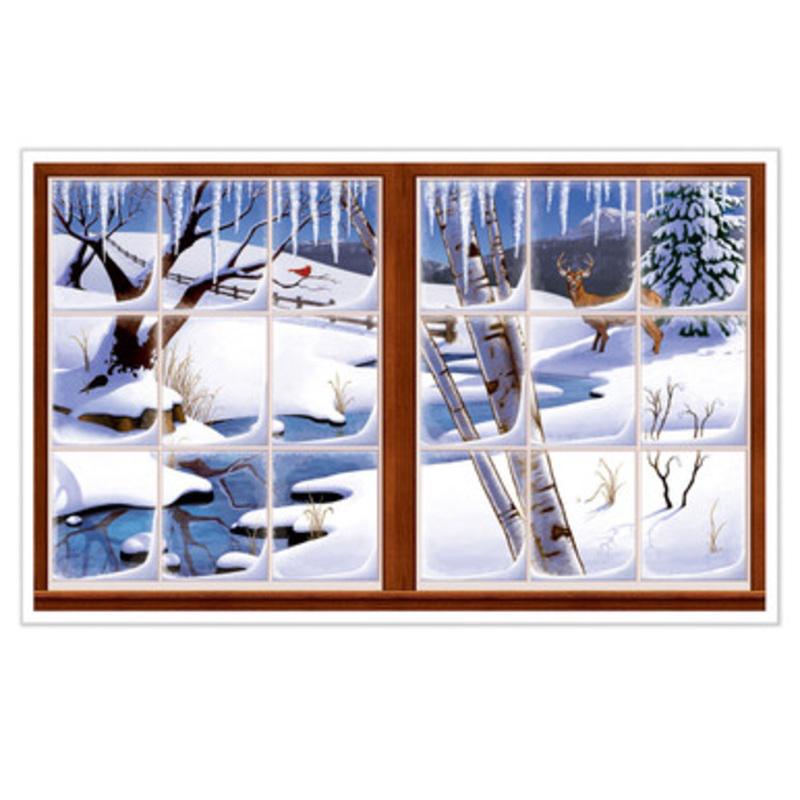 Pack of 6 Ice Cold Winter Insta-View Holiday Wall Decoration 38 x 62