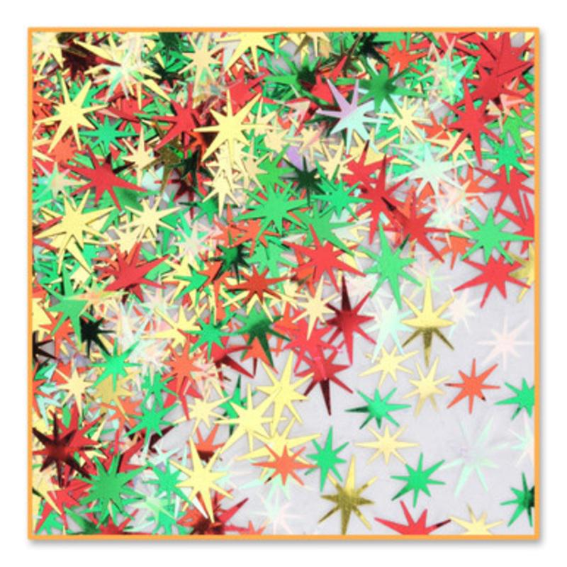 Pack of 6 Vibrantly Colored Holy Night Christmas Celebration Confetti Bags 0.5 oz.