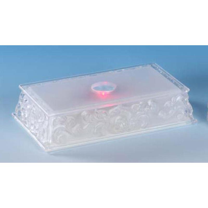 Pack of 8 Icy Crystal Illuminated Rectangular Base for Use Under Figurines 1