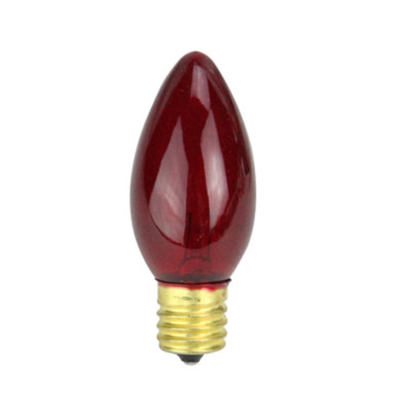 Pack of 4 Transparent Red C9 Christmas Replacement Bulbs