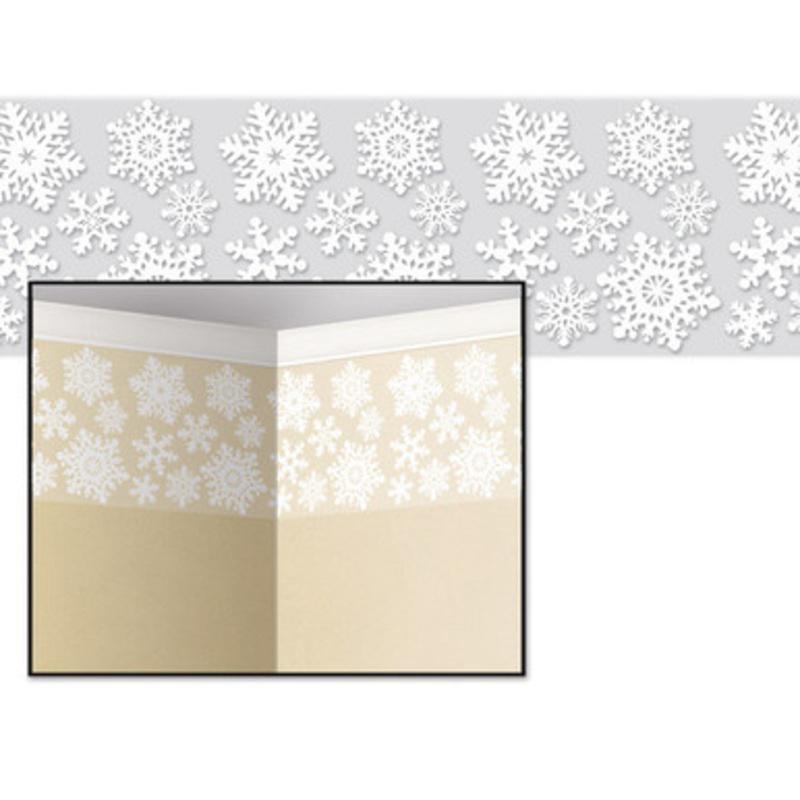Pack of 6 Christmas Holiday Decorative Snowflake Border 24 x 30