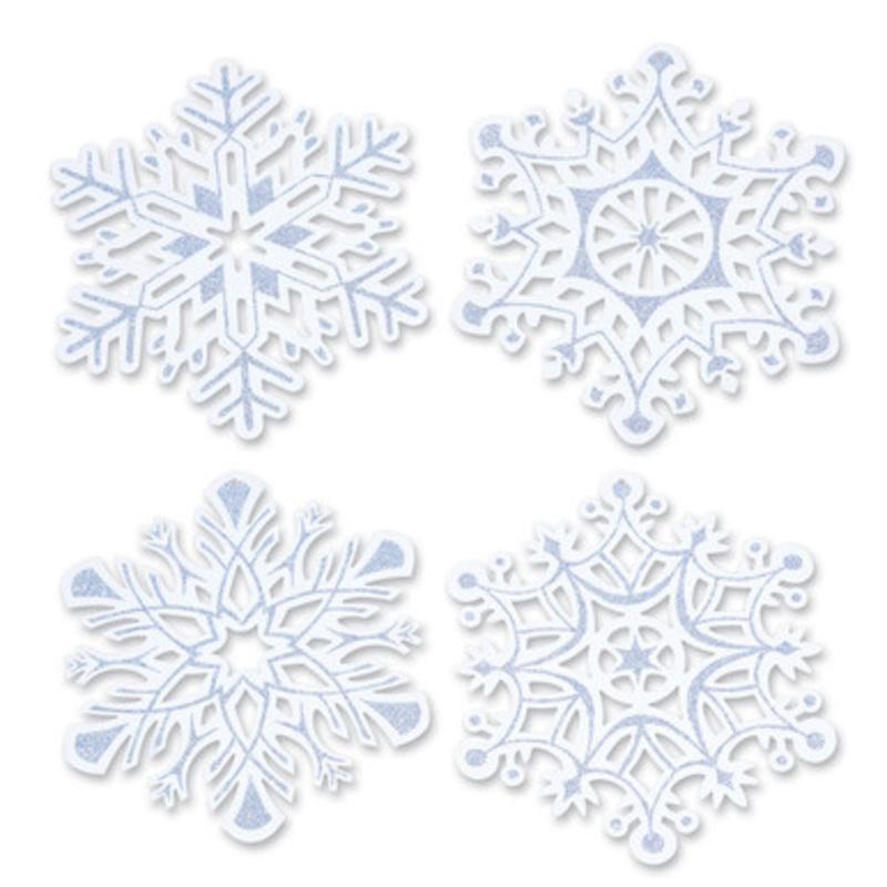 Pack of 24 Christmas Holiday Glittered Snowflake Cutouts 14