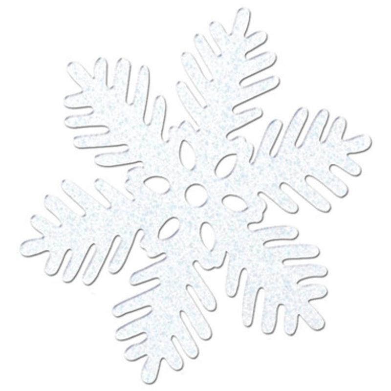 Pack of 24 Christmas Winter White Sparkle Snowflake 11