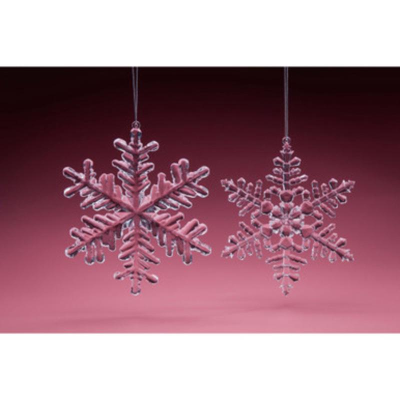 Pack of 24 Clear Snowflake Christmas Hanging Ornament 12.5