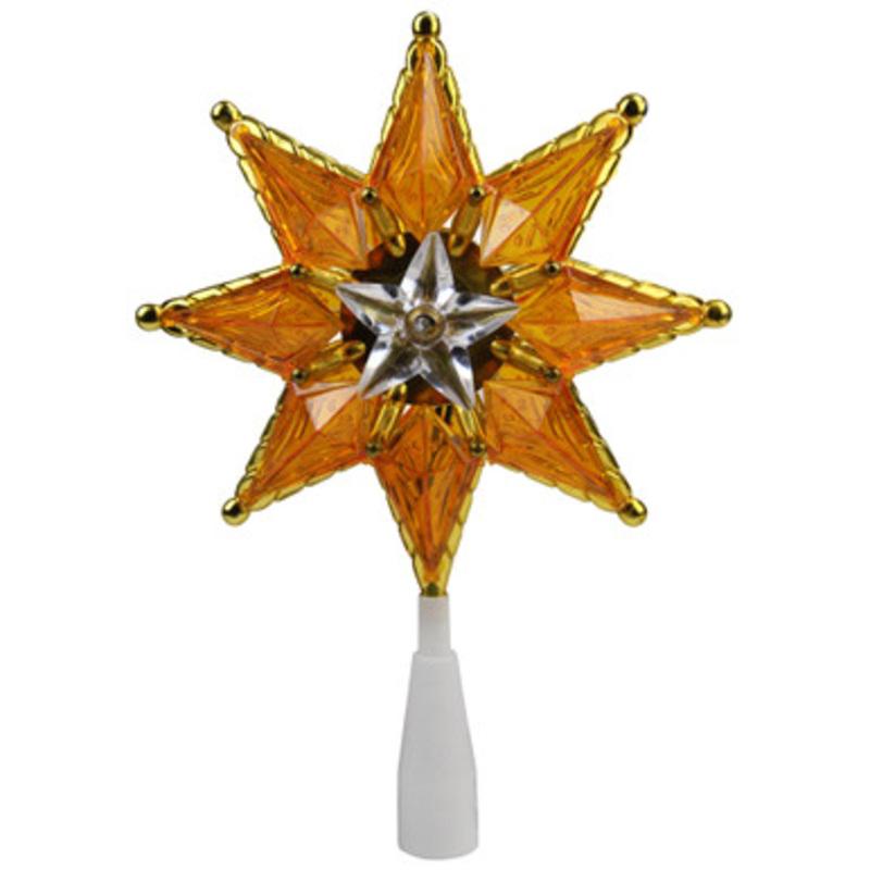 Mosaic Star Christmas Tree Topper  8  Clear Lights
