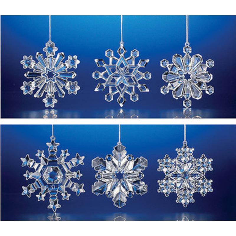 Club Pack of 48 Clear Icy Christmas Snowflake Ornaments 3