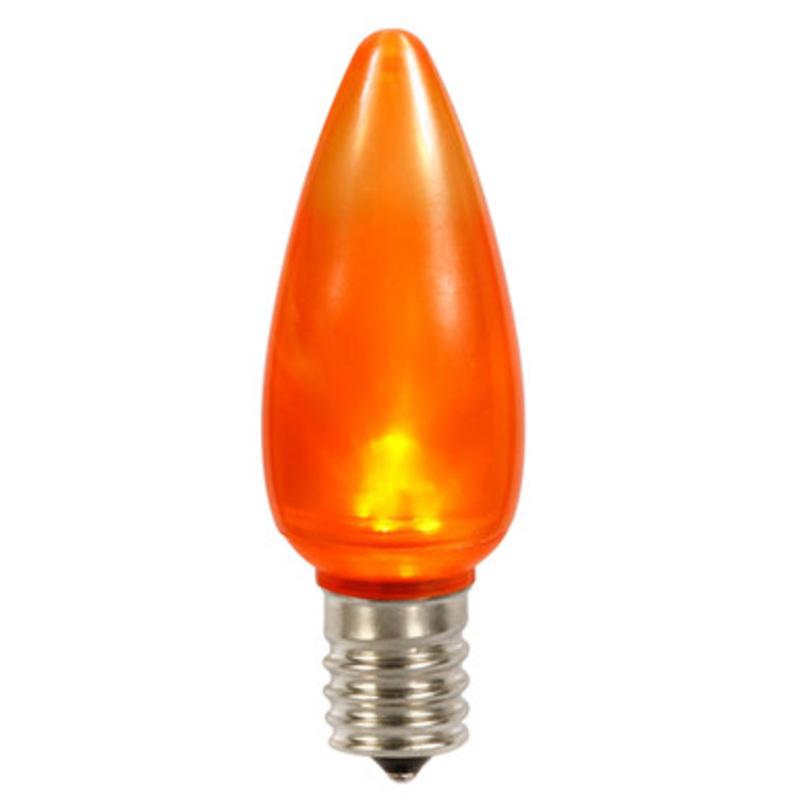 Club Pack of 25 Orange LED C9 Ceramic Twinkle Replacement Light Bulbs 31493762