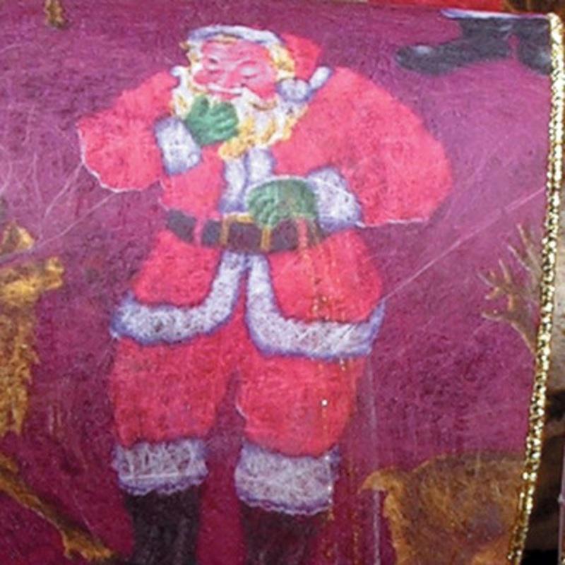 Burgundy Red St. Nick Semi Sheer Wired Craft Ribbon 2.5 x 20 Yards