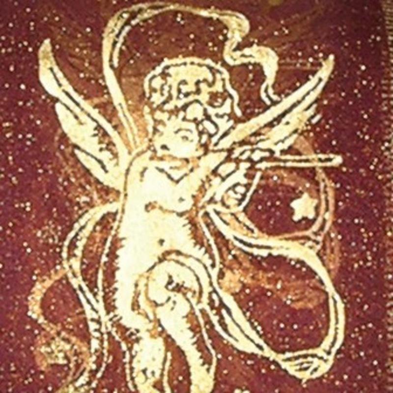 Burgundy Red and Gold Angel Wire Edged Craft Ribbon 2.5 x 20 Yards