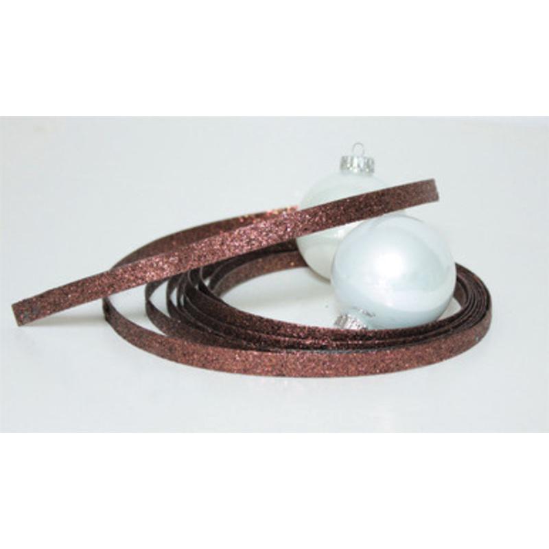 Bronze Glittered Christmas Craft Ribbon 1 x 15 Yards