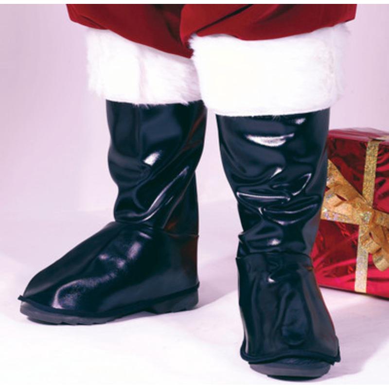 Black Santa Claus Men Adult Christmas Boot Tops Costume Accessory  One Size