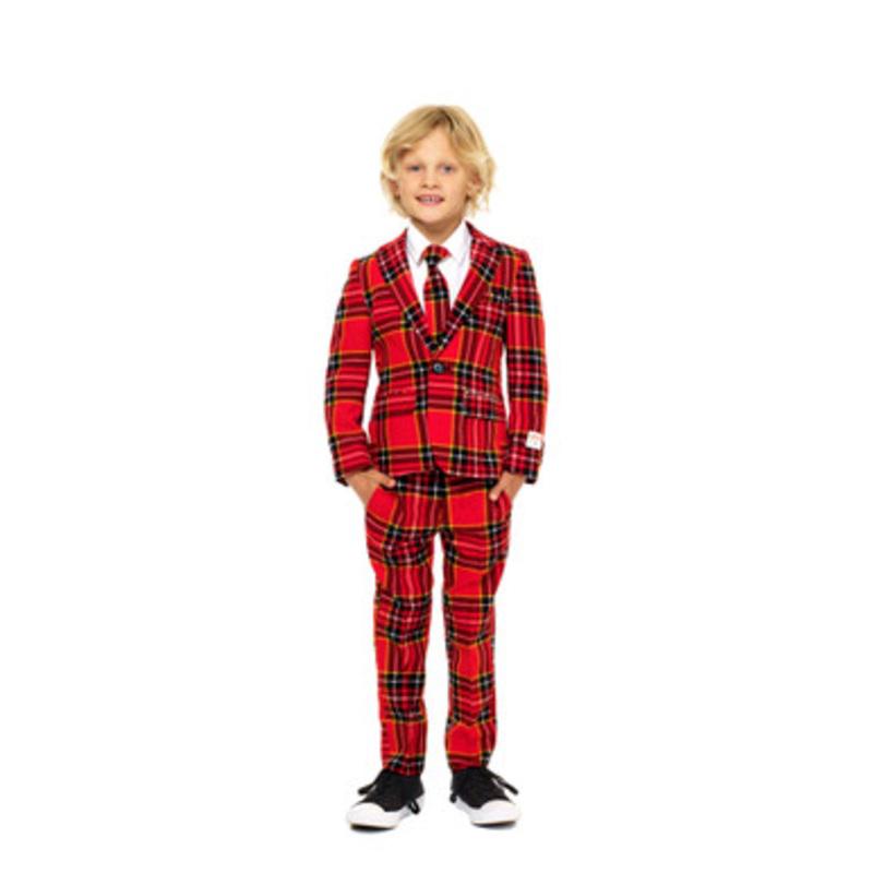 Black and Red The Lumberjack Boy Child Christmas Suit  4Y